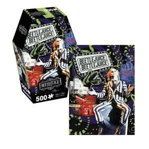 Beetlejuice 500 pc Puzzle Coffin Box Jigsaw 14"x19" Age 14+ Includes Art Poster